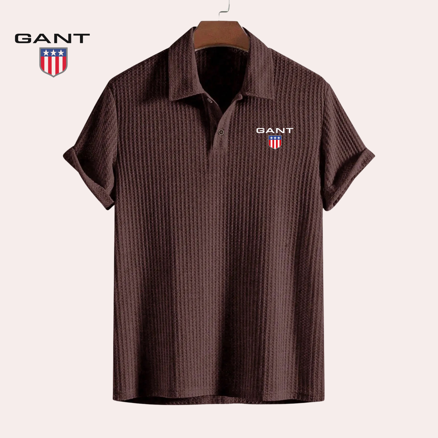 GANT® Premium Strukturerad Pikétröja | Herr Regular Fit
