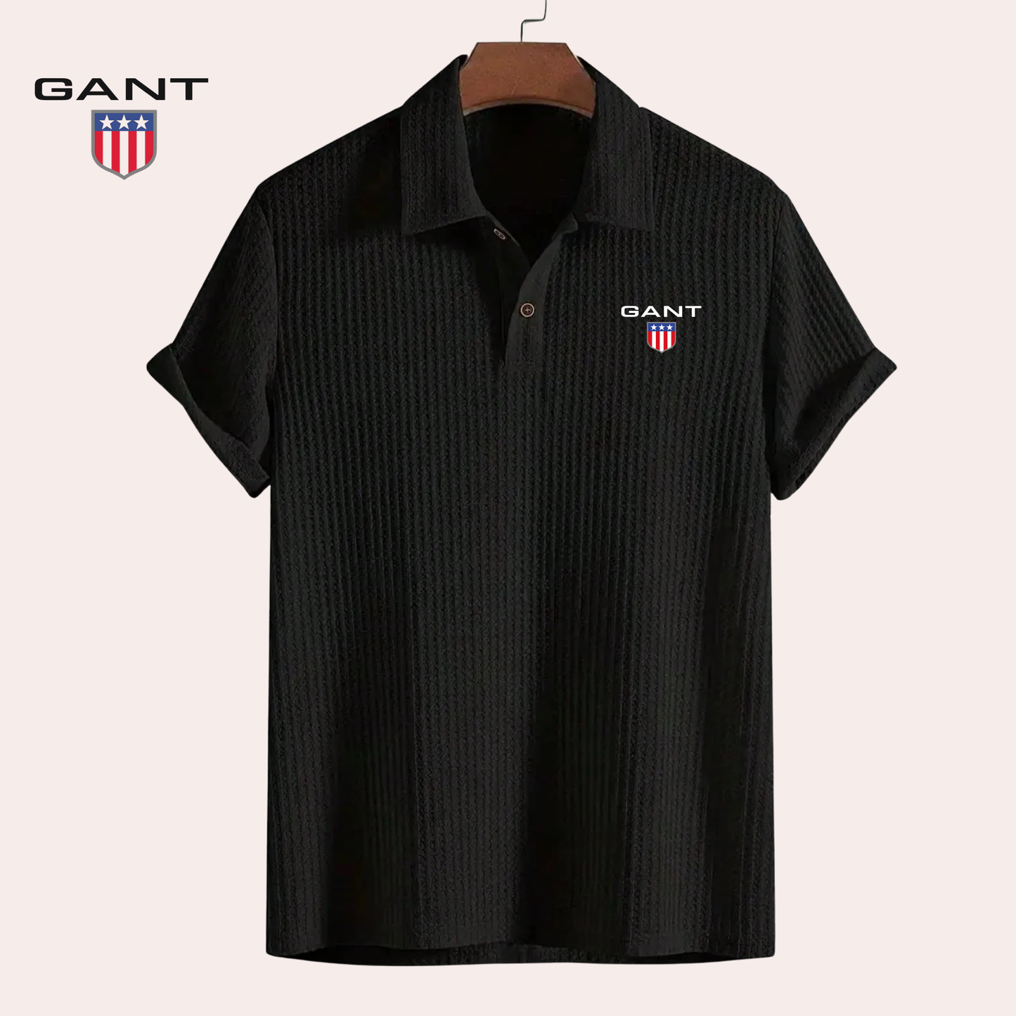 GANT® Premium Strukturerad Pikétröja | Herr Regular Fit