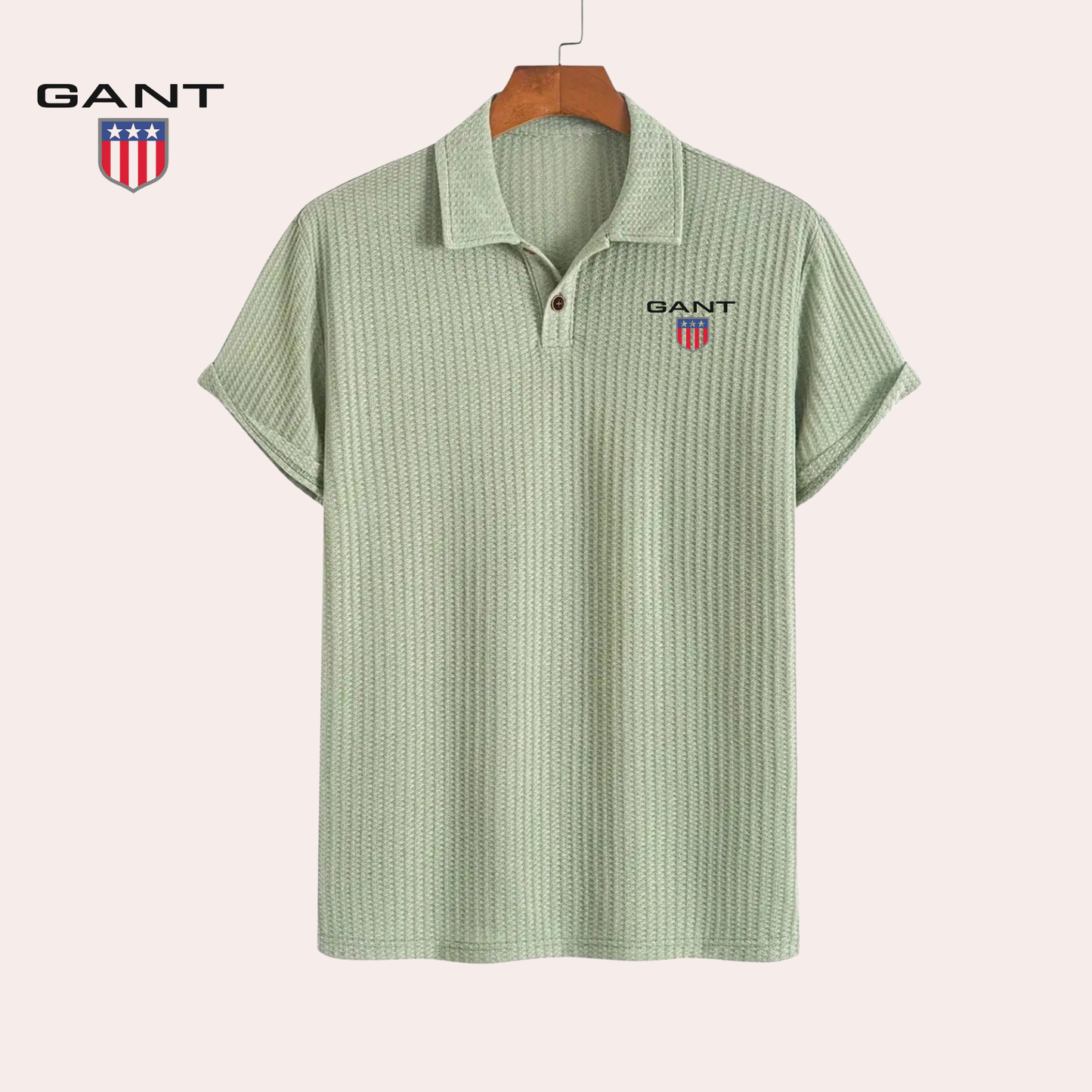 GANT® Premium Strukturerad Pikétröja | Herr Regular Fit