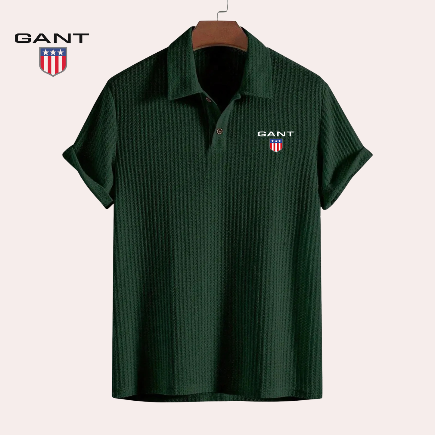 GANT® Premium Strukturerad Pikétröja | Herr Regular Fit