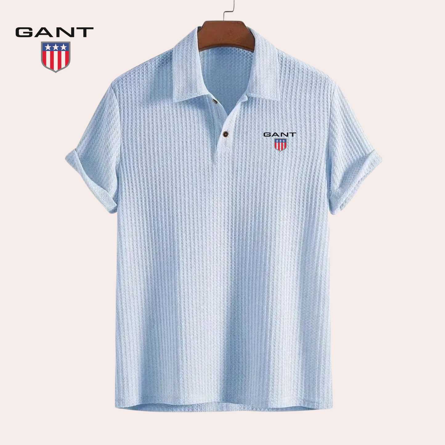 GANT® Premium Strukturerad Pikétröja | Herr Regular Fit