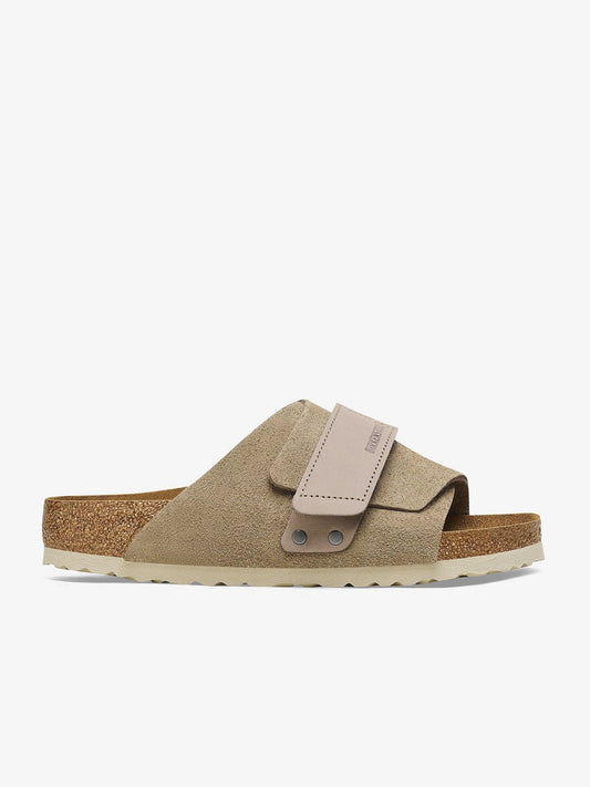 Birkenstock Kyoto Suede — Taupe & Black