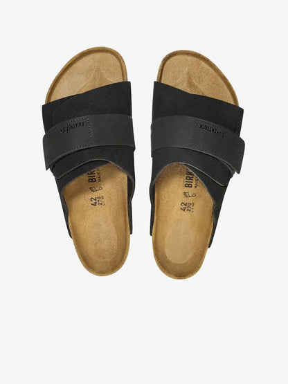 Birkenstock Kyoto Suede — Taupe & Black