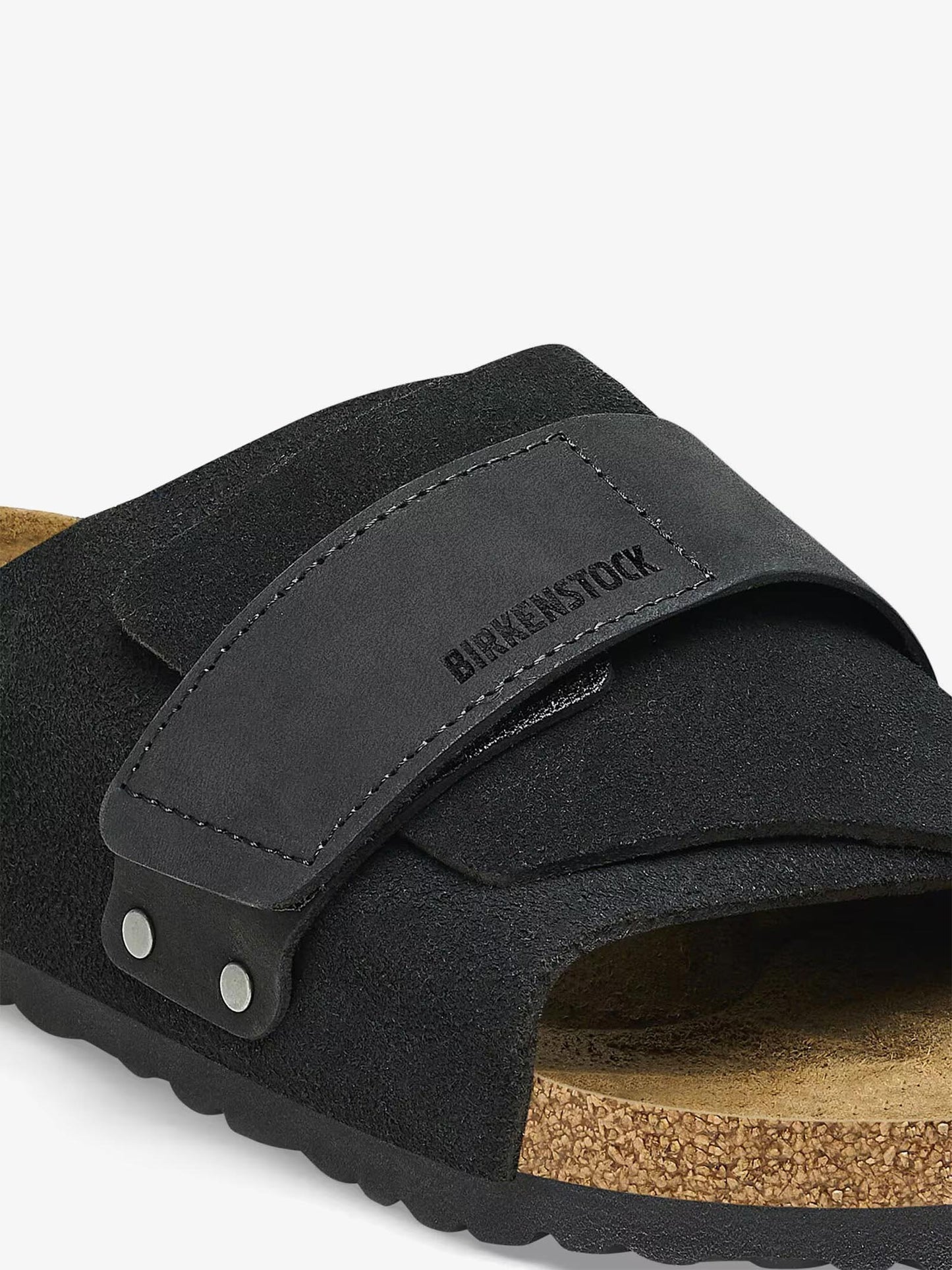 Birkenstock Kyoto Suede — Taupe & Black